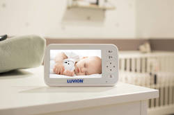 LUVION Icon Deluxe White Edition baby monitor set with SNUZA HERO MD breathing monitor