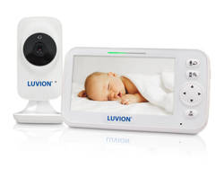 LUVION Icon Deluxe White Edition baby monitor set with SNUZA HERO MD breathing monitor