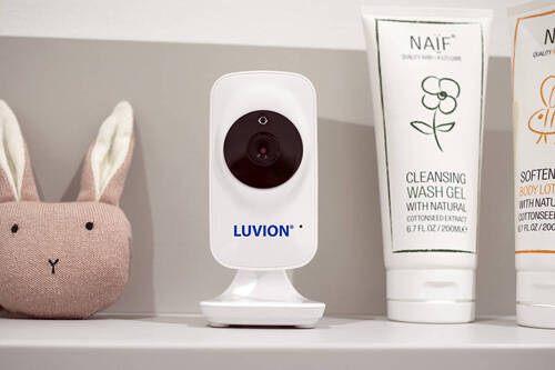 LUVION Icon Deluxe White Edition baby monitor with camera and 5" screen